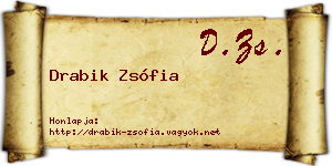 Drabik Zsófia névjegykártya
