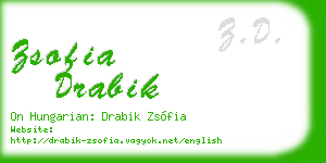 zsofia drabik business card